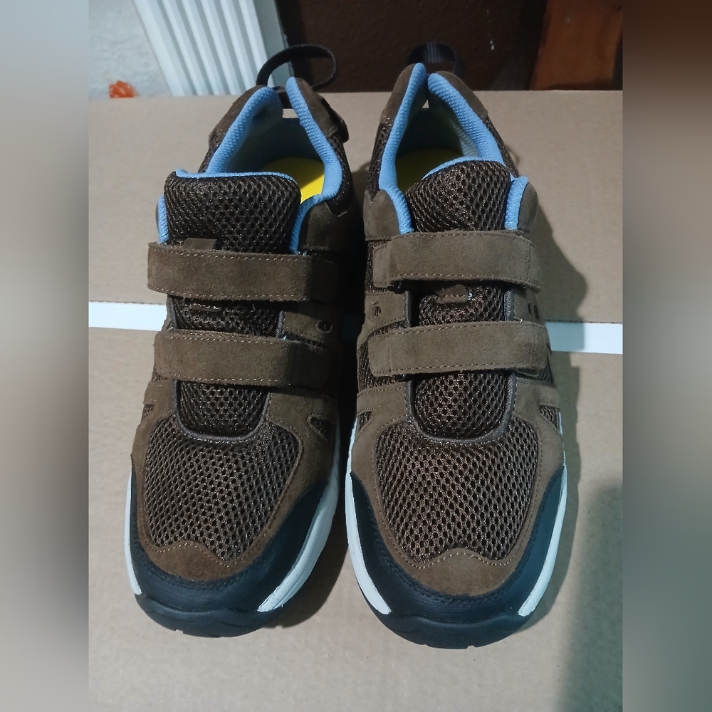 Brown and Black Velcro Sneakers